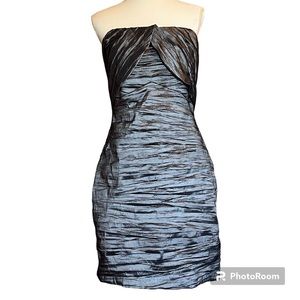 Wishes Wishes Wishes  grayish metallic dress. EC  size 18.